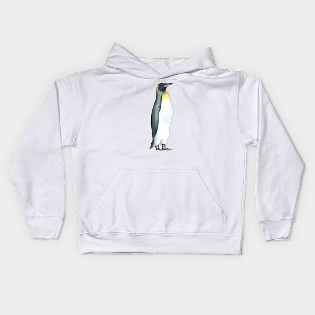 Emperor penguin original digital art Kids Hoodie by LadyCaro1